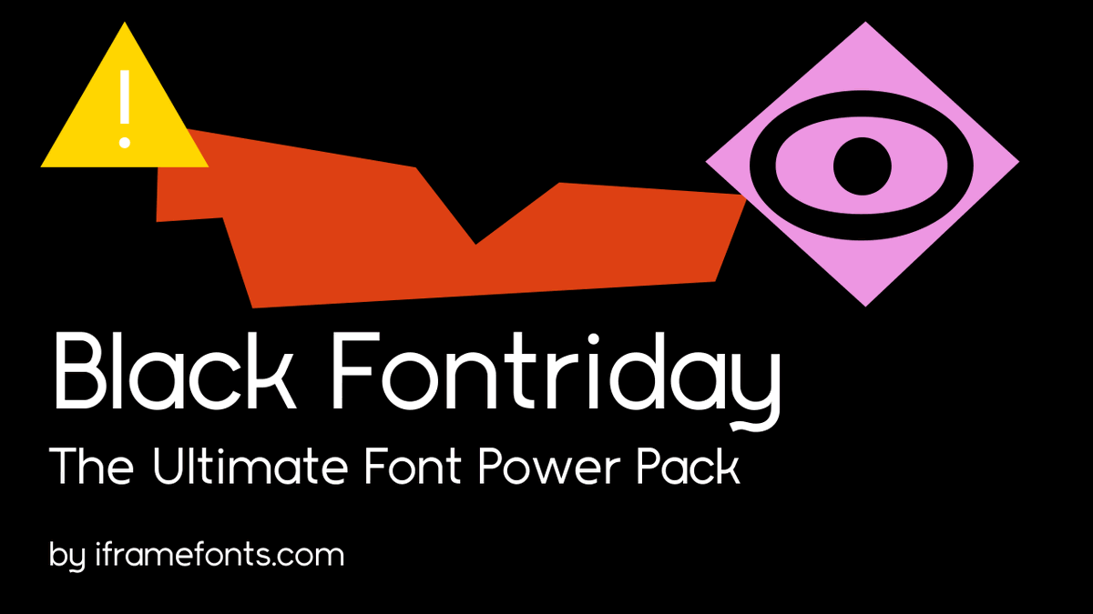 iframefonts's tweet photo. Black Fontriday: The Ultimate Font Power Pack
Thats the deal > from $218 to $32. Link below: https://t.co/nne9jAlRAA