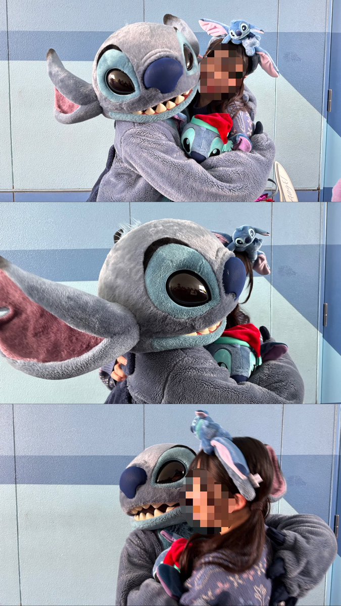 Stitch__azu's tweet image. 甘々なグリだった🫶
スティッチに抱きつかれた後、ぐるぐる振り回された笑
エンジェルちゃんには、手の甲に音チュ貰いました🥺