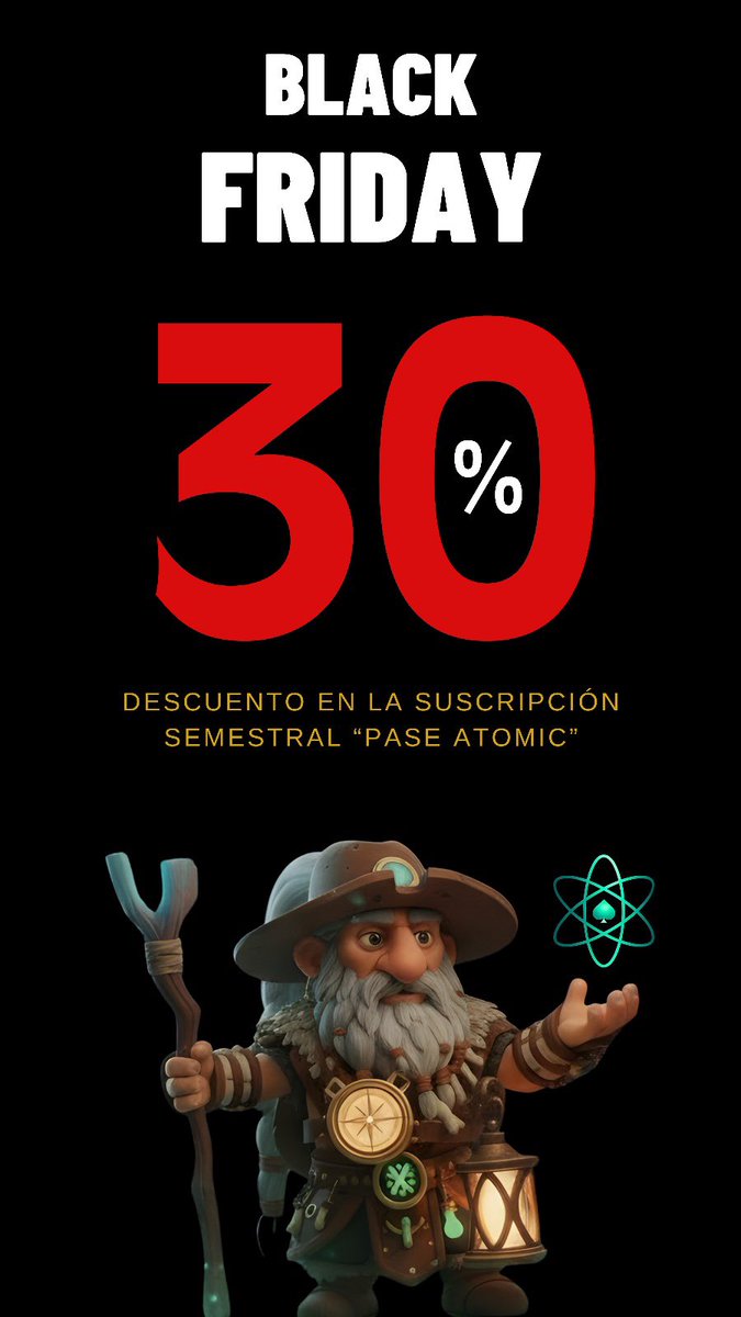 GraNeTherLands's tweet image. Empezamos con el 30% de descuento para la sub semestral en @AtomicSolver!!!