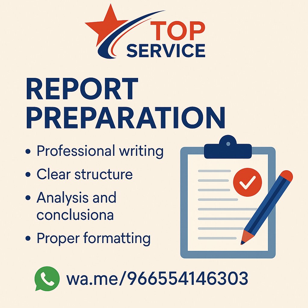 TOP_SERVICE_k's tweet image. سواء كان تقرير:
– طبي
– هندسي
– تربوي
– بحثي
نكتب لك محتوى قوي، منظم، سهل الفهم.
#ReportWriting #Academic
#الامارات_العراق
#ولي_العهد_الأمير_محمد_بن_سلمان