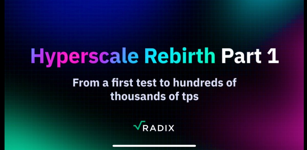 Dan’s architecture worked exactly as designed.”

The first Hyperscale update from <a href="/timanrebel/">timan.xrd</a> shows something important:
clean code, clear documentation, and real testing allowed the team to go from first compile to 100k TPS in a very short time.

Not synthetic spam, not a lab