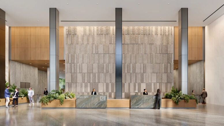 ElevatorWorld's tweet image. #Schindler is providing 32 passenger and three service #elevators for the @newscorp Building, a 45-story commercial skyscraper on Avenue of the Americas undergoing a major renovation in #Midtown Manhattan. (image courtesy of @KohnPedersenFox) buff.ly/0ukJ2x7