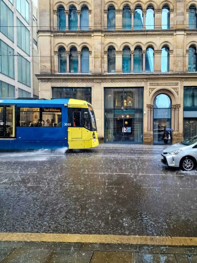 MufcWonItAll2's tweet photo. That rain was insane. 🌧

Even as a Mancunian it was insane. https://t.co/P6MsxvxlCR