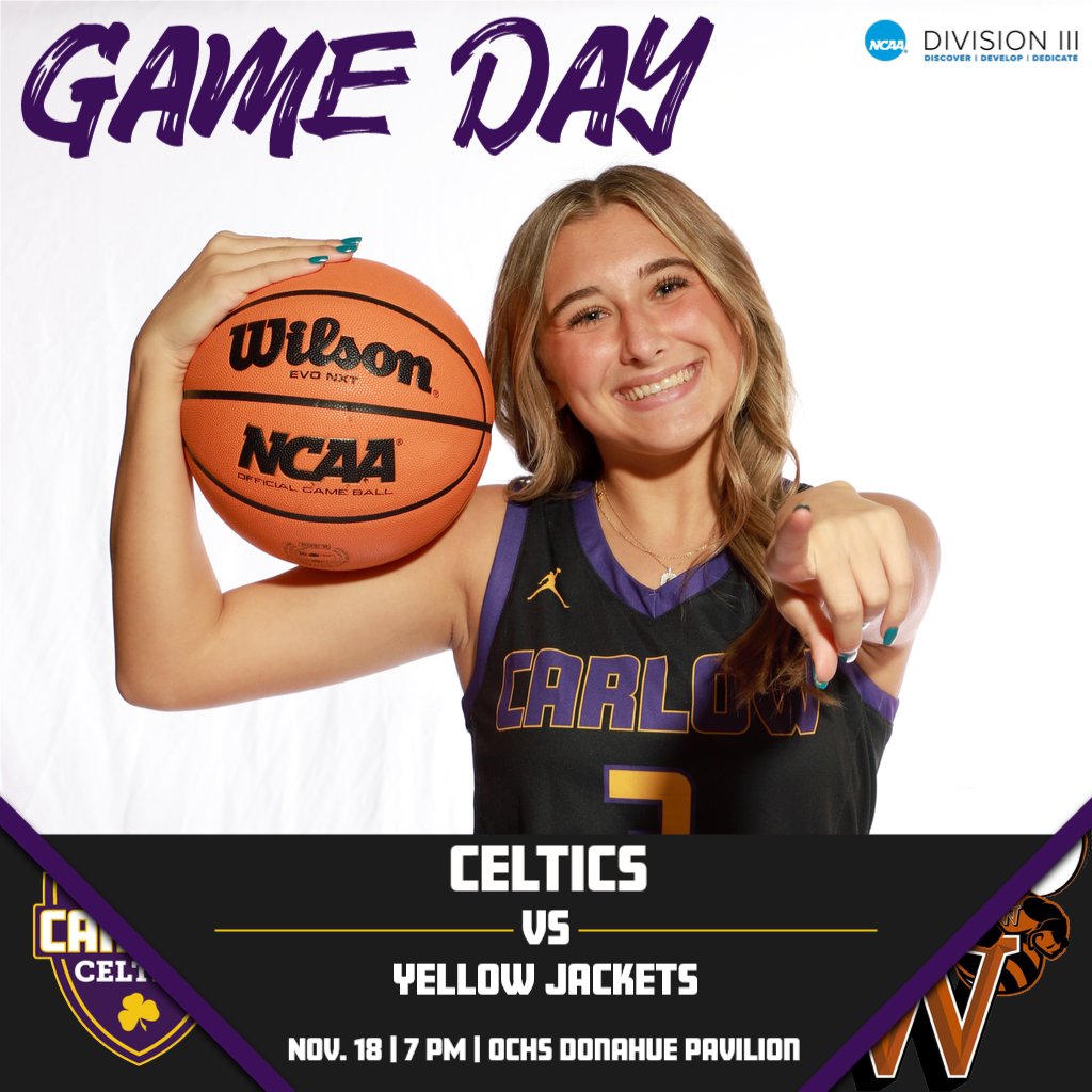 🏀 Game Day 🏀
<a href="/CarlowCelticWBB/">CarlowCelticsWBB</a> vs. Waynesburg
⏰ 7 PM
📍 OCHS Donahue Pavilion
💵 Admission: $5 (children under 12 and anyone with a valid Carlow ID: FREE)
🔗 Live coverage at athletics.carlow.edu