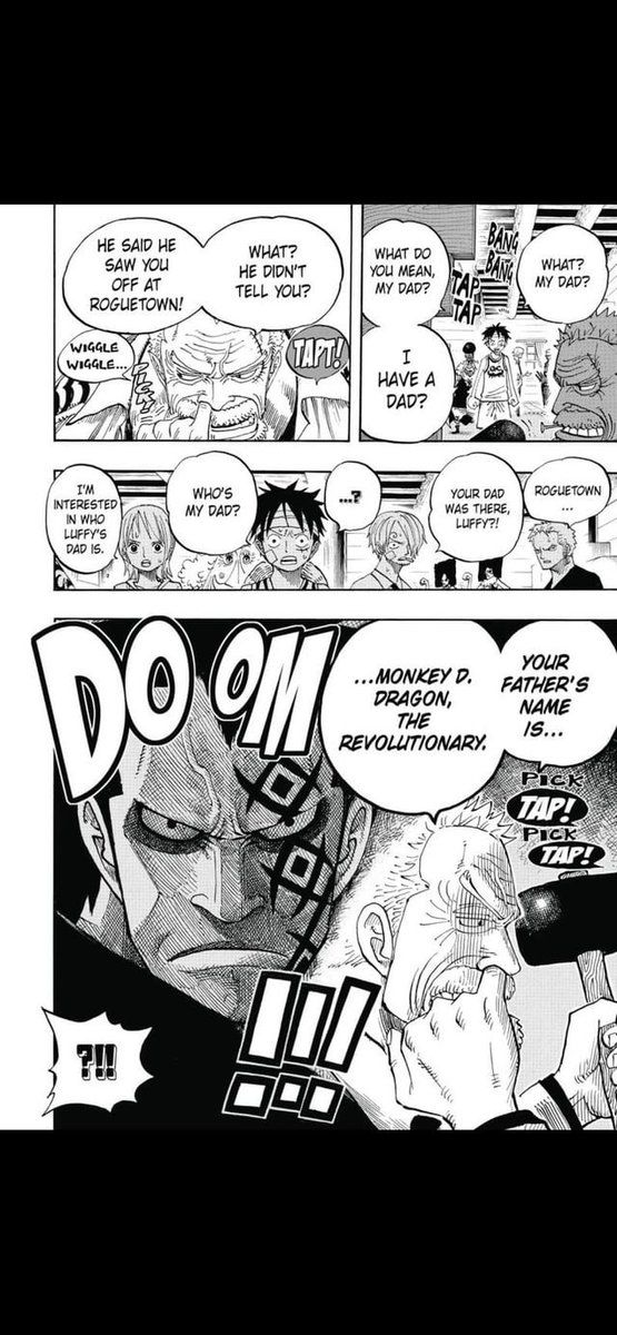 #ONEPIECE1166
After so many years of waiting for a Garp and Dragon interaction, it finally ended. That’s not all Garp even freed Dragon from prison.

Damn Oda is really cooking with Warp and Wragon😭