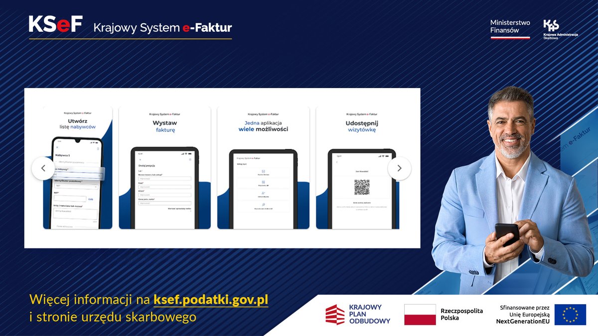 Wystawianie faktur w dowolnym miejscu i czasie? Tak, to możliwe z aplikacją mobilną #KSeF!  🤔Zapraszamy na dzisiejsze spotkanie on -line z naszymi ekspertami!
⏰10.00-12.00 - tinyurl.com/57ksfbxj
⏰15.00-17.00 -tinyurl.com/ywtfzxf7
Czekamy na Was!