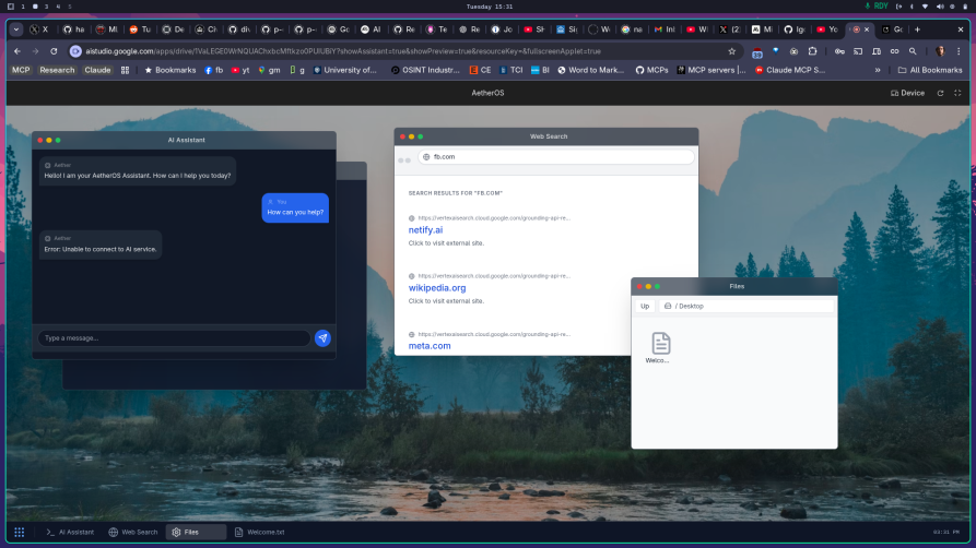 Howaboua's tweet image. Okay then this is one hell of a browser OS.

#gemini #google #ai #vibecoding