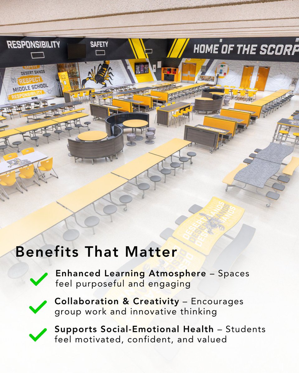 AmTab's tweet image. Visual Design That Supports Students 🌟🎨  

Signage Graphics Decor do more than brighten a building—they help shape how students feel, engage, and belong.  

When schools elevate their visual environments, they elevate the student experience. ➡️linktr.ee/amtabmfg