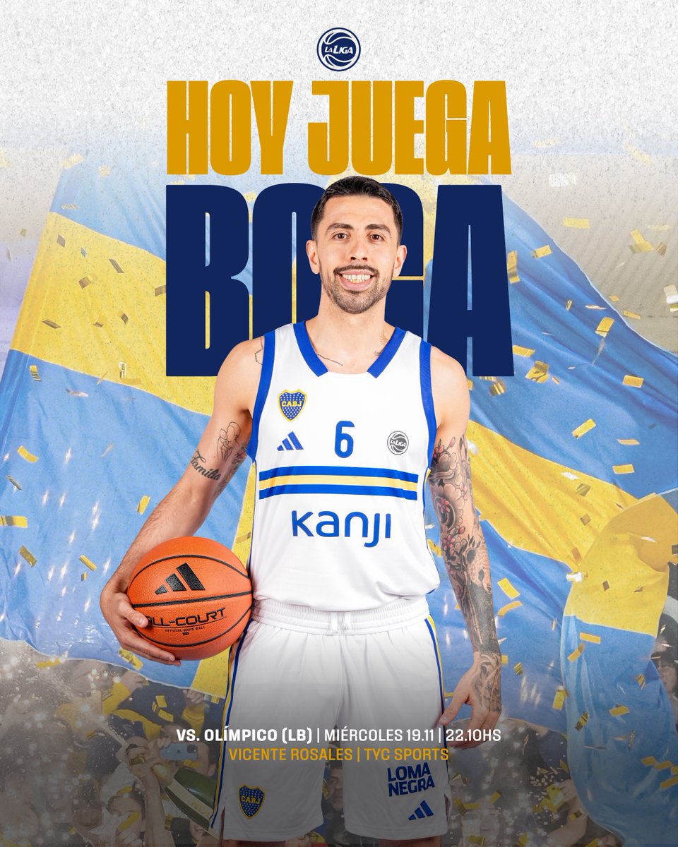 BasquetBocaJrs's tweet image. ¡𝗛𝗢𝗬 𝗝𝗨𝗘𝗚𝗔 #𝗕𝗢𝗖𝗔! 🏀💙💛💙