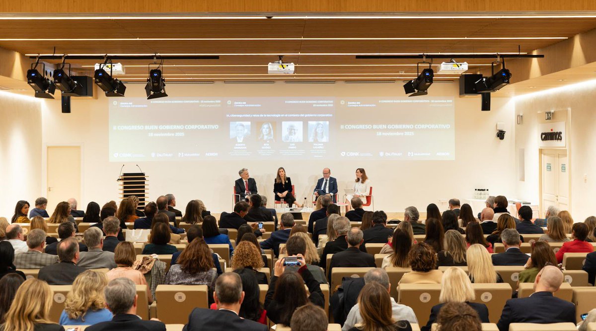 Sexto panel bajo la moderación de Paloma Luciáñez: “IA, ciberseguridad y retos de la tecnología en el contexto del gobierno corporativo”

Alberto Granados, Rita Estévez y Luis Pardo destacan cómo la #TransformaciónDigital está redefiniendo los Consejos.

#IGECongreso2025