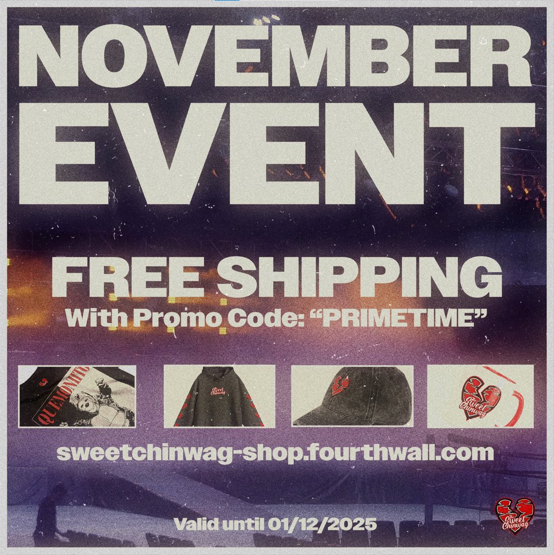 FREE SHIPPING on all <a href="/SweetChinwag/">SweetChinwagPodcast</a> merch this month!

Use promo code PRIMETIME at checkout.

sweetchinwag-shop.fourthwall.com

My podcast has been such a blessing these last 5 years and if you want to support our pokey little thing, a shirt or hat purchase would be so awesome!
