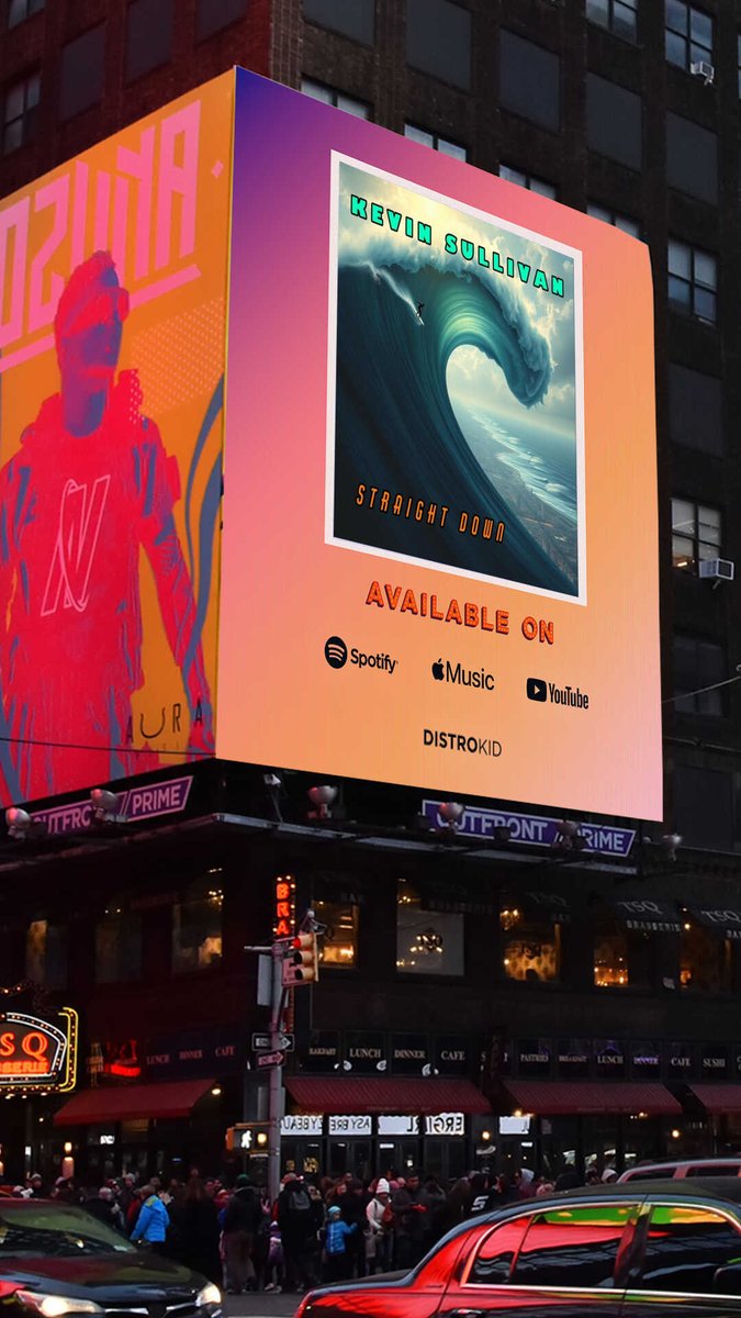 Kevsworld80's tweet photo. I FINALLY made the Times Square billboard!! Check on the bucket list. Won’t be long, though, before it comes STRAIGHT DOWN :( #rock #surf #funk #indie #music https://t.co/5BQXkEXCfd