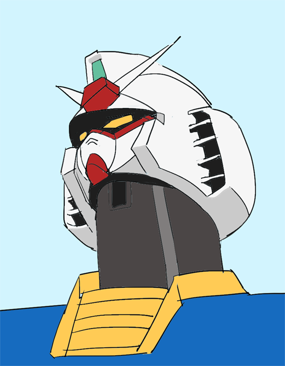 Difficult low angle Gundam