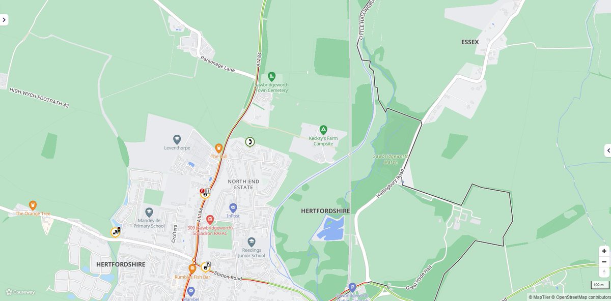 Herts_Highways's tweet photo. ROADWORKS: #Sawbridgeworth A1184 Cambridge Road  - DELAYS in the area due to EMERGENCY works #AvoidTheQ https://t.co/VehwjjBKTn