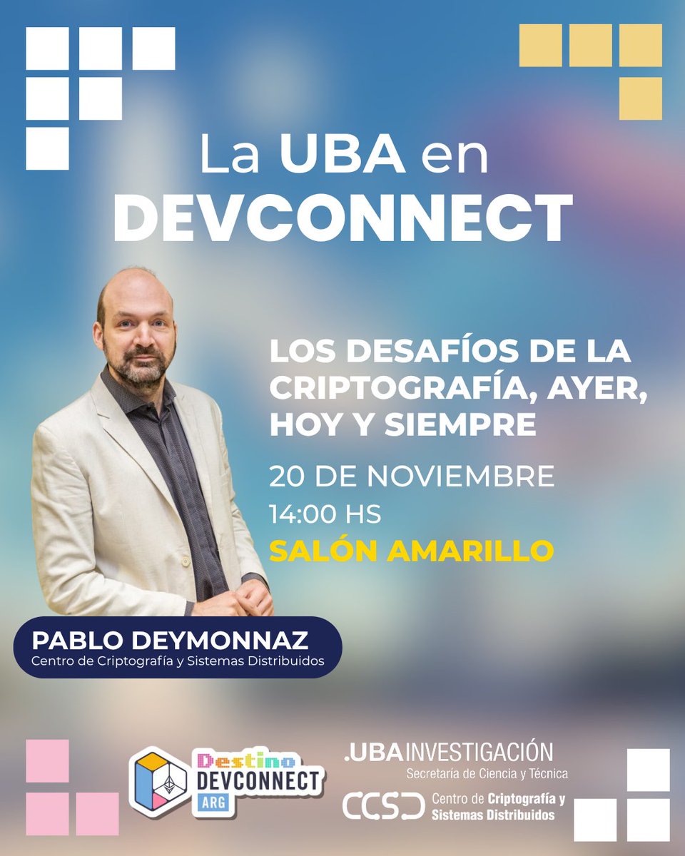 UBAInvestiga's tweet photo. @EFDevcon @ingenieriauba @Exactas_UBA @dfslezak @pablodeymo @SEEDLatam @fede_intern @WillyDuran65 Agradecemos la invitación y trabajo conjunto a: 
@EFDevcon @SEEDLatam @dfslezak @pablodeymo @fede_intern @WillyDuran65 https://t.co/KY9vYl2rXM