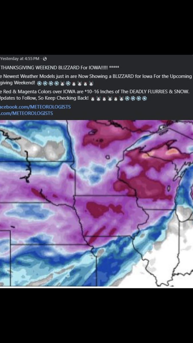 LoganHenricksen's tweet photo. Wow a blizzard potential this could be an insane storm with a potential foot of snow or more https://t.co/Sv4Uq5ozFG