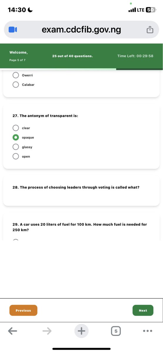 callhimjerime's tweet photo. @CDCFIBNG I could only attempt 26 questions out of 40 today 
The CBT site wasn’t showing some of the options and some questions  were not even showing at all https://t.co/rB4ak1CqHv