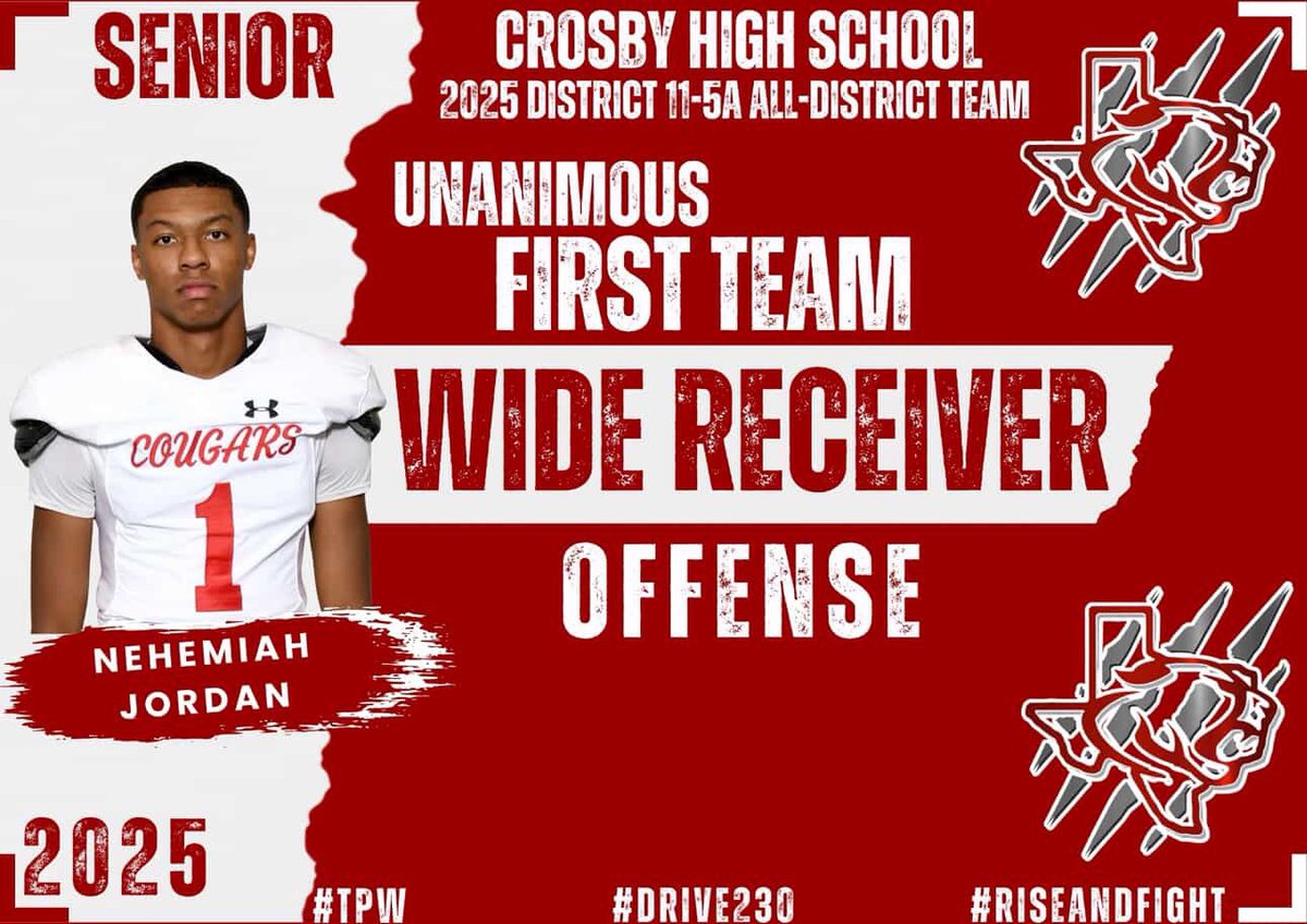 Blessed to receive 1st team all district and be voted by every coach in the district to get this award 🙏🏾!!