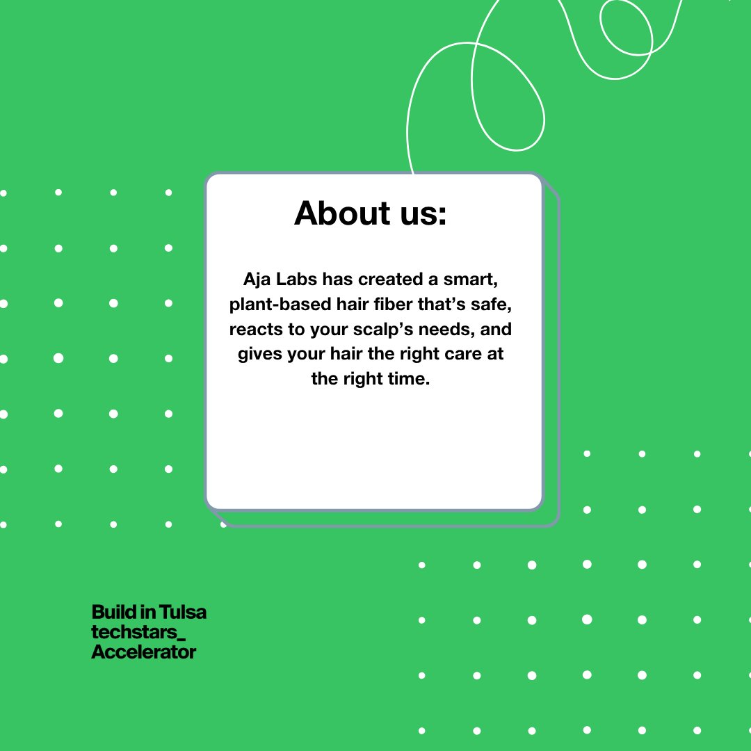 Meet Osahon Ojeaga, Founder &amp; CEO of Aja Labs — crafting  hair fibers that protect your crown and the planet. 🌿

Catch Osahon and the Fall 2025 Techstars Tulsa Founders on stage at Demo Day:
📅Date:Dec 3rd
⌚Time: 5:30 PM
🏛️Location: Philbrook Museum.