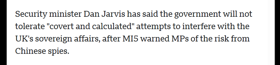 Yet the government continues to tolerate plans for a new PRC "embassy" at the Royal Mint site...