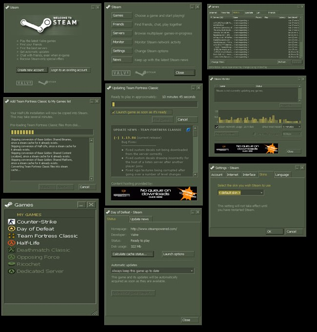 LostMemeArchive's tweet image. The Original Steam Interface