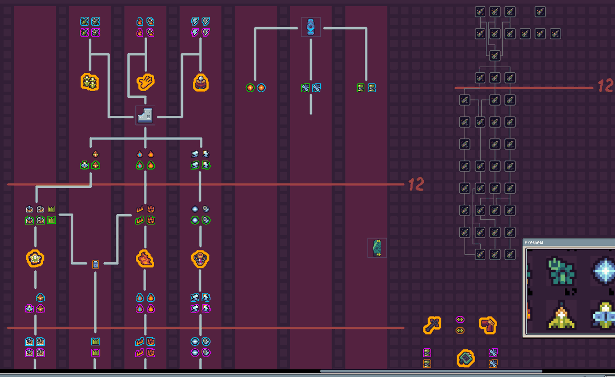 Organizing unlocks in <a href="/aseprite/">Aseprite</a> :D
#indiedev #indiegame