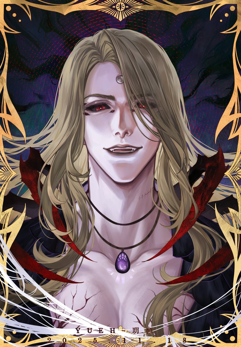 YuehGg63178's tweet image. #FFXIV #ffxivfanart #fanart #ゼノス #zenos 
Spider Demon🕷️
He seemed to have spotted a tasty prey.