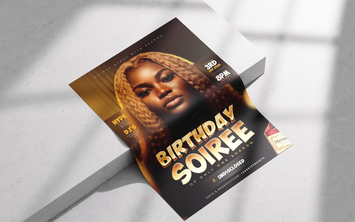 iamdaemperor's tweet image. Creativity isn&apos;t just an idea but how you effectively use that idea to influence viewers&apos; emotions.

A client needed something luxury for her BIRTHDAY. I had designed for the same event last year and this was this year&apos;s result!🔥

Let&apos;s collaborate on your next design project.