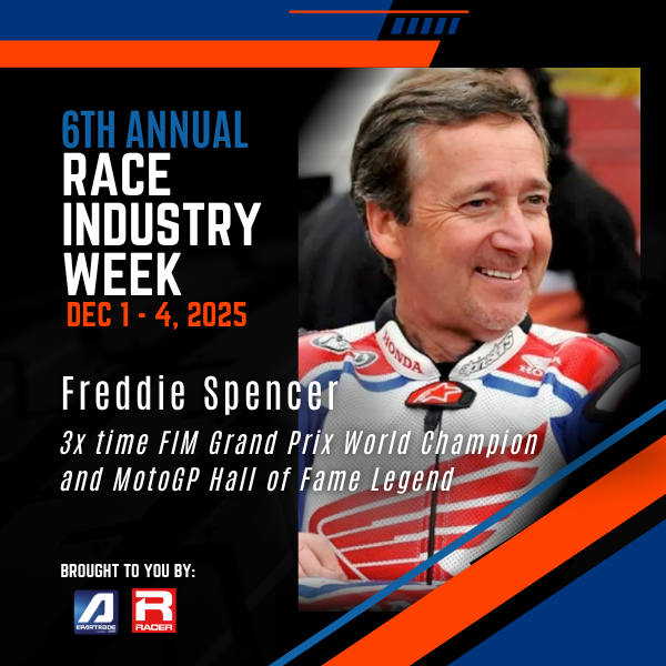 🔥 JUST IN!
Freddie Spencer — 3-Time FIM Grand Prix World Champion &amp; <a href="/MotoGP/">MotoGP™🏁</a> Hall of Fame Legend — joins the speaker lineup for #RaceIndustryWeek (Dec 1–4, 2025)!
🏍️ Exclusive interview.
🏆 Iconic career.
🎟️ Don’t miss it: epartrade.com/more/onlinerac…