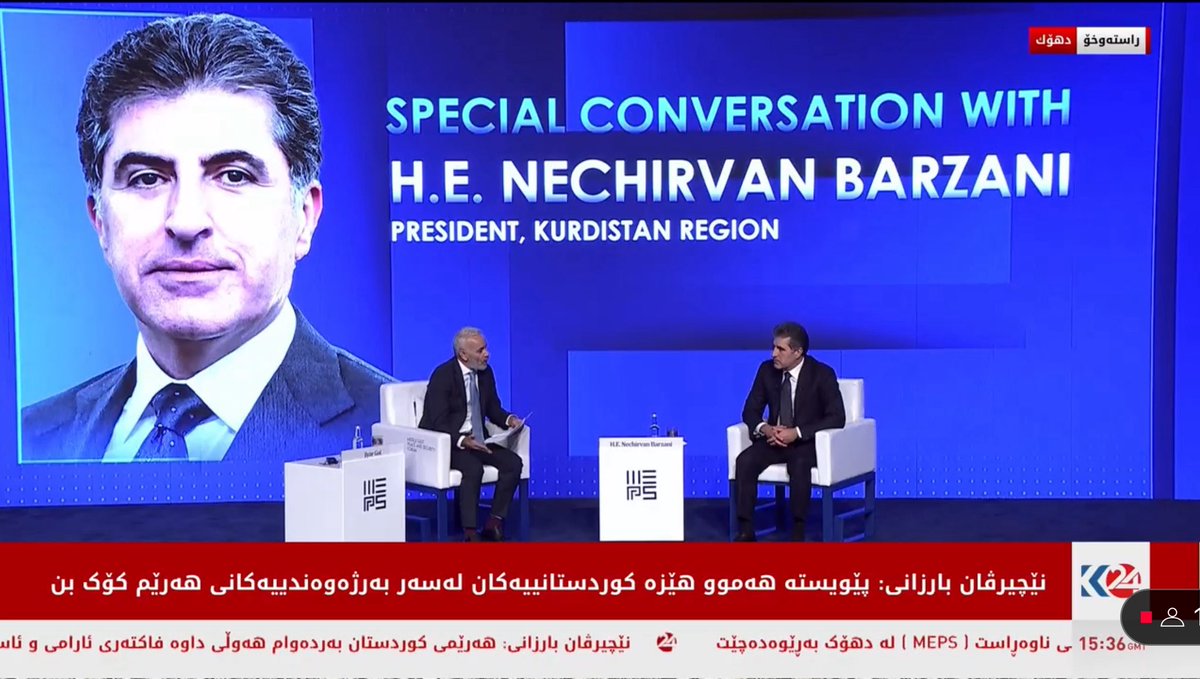 BaxtiyarGoran's tweet image. Kurdistan R. President Nechirvan Barzani at #MEPS: 
The strength and unity of the Kurds in Baghdad is a guarantee for both Kurdistan and Iraq.
@jiyargol