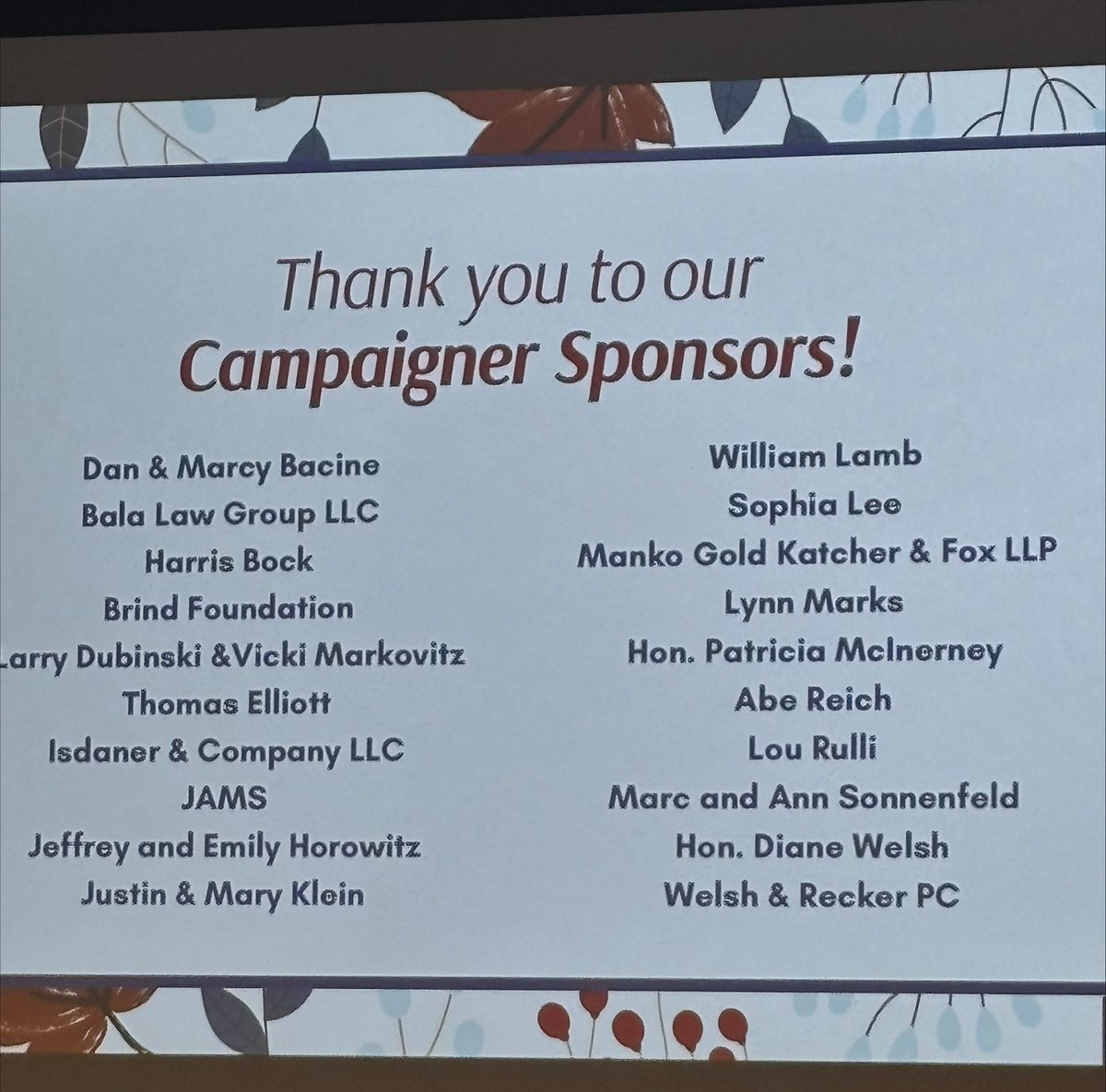 mankogold's tweet image. Manko Gold Katcher &amp;amp; Fox is a proud supporter of the Pennsylvania for Modern Courts Judicial Independence Benefit honoring Justice Jane Greenspan (ret.), recipient of this year’s Judge Edmund Spaeth Jr. Award. Partners Diana Silva and Shoshana Schiller attended the Nov. 17 event.