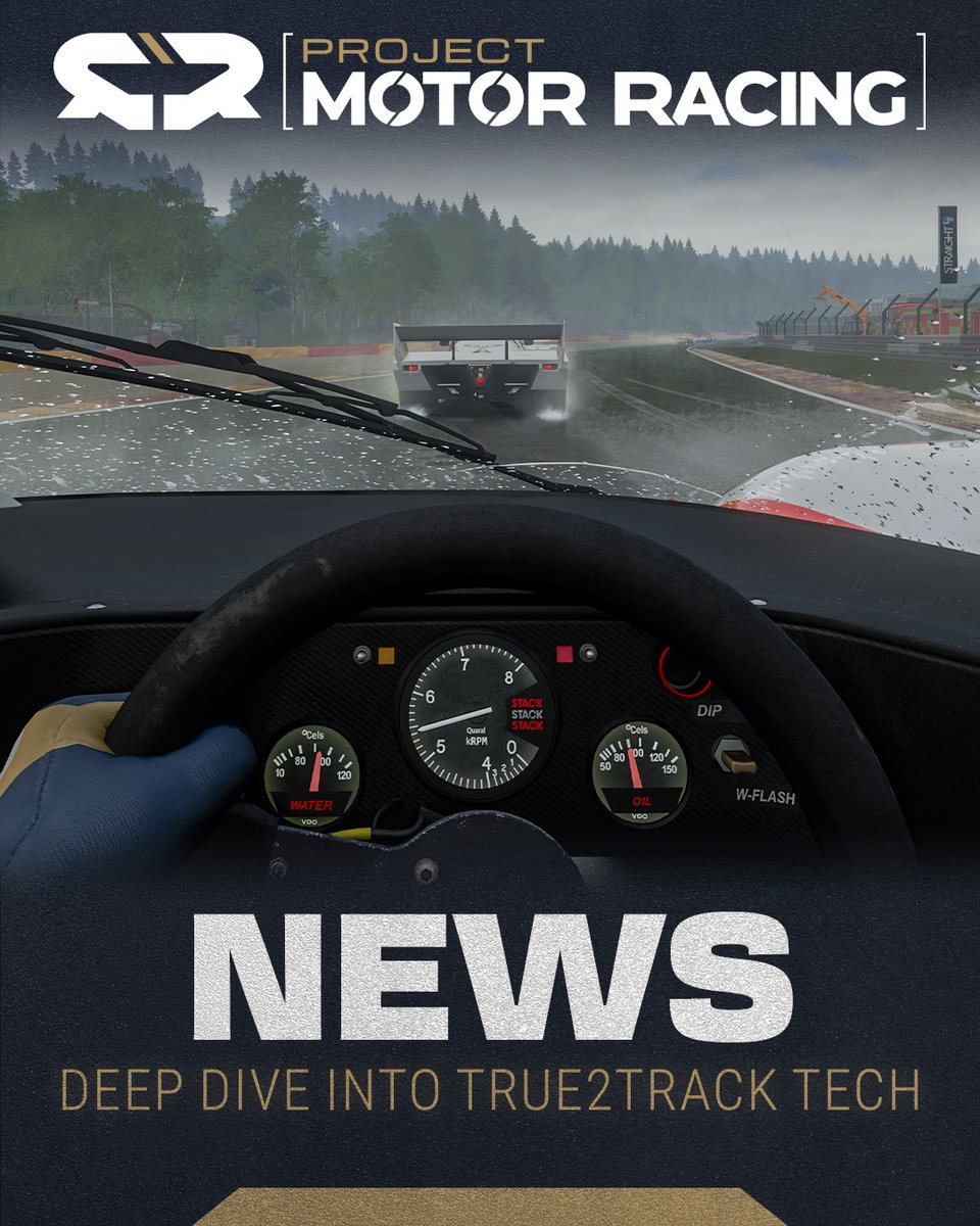 Powered by True2Track.

#ProjectMotorRacing delivers an authentic dynamic weather experience featuring standing water, evolving dry lines, and ever-changing conditions.

Take a deep dive in today's blog: bit.ly/3Xn0jbv