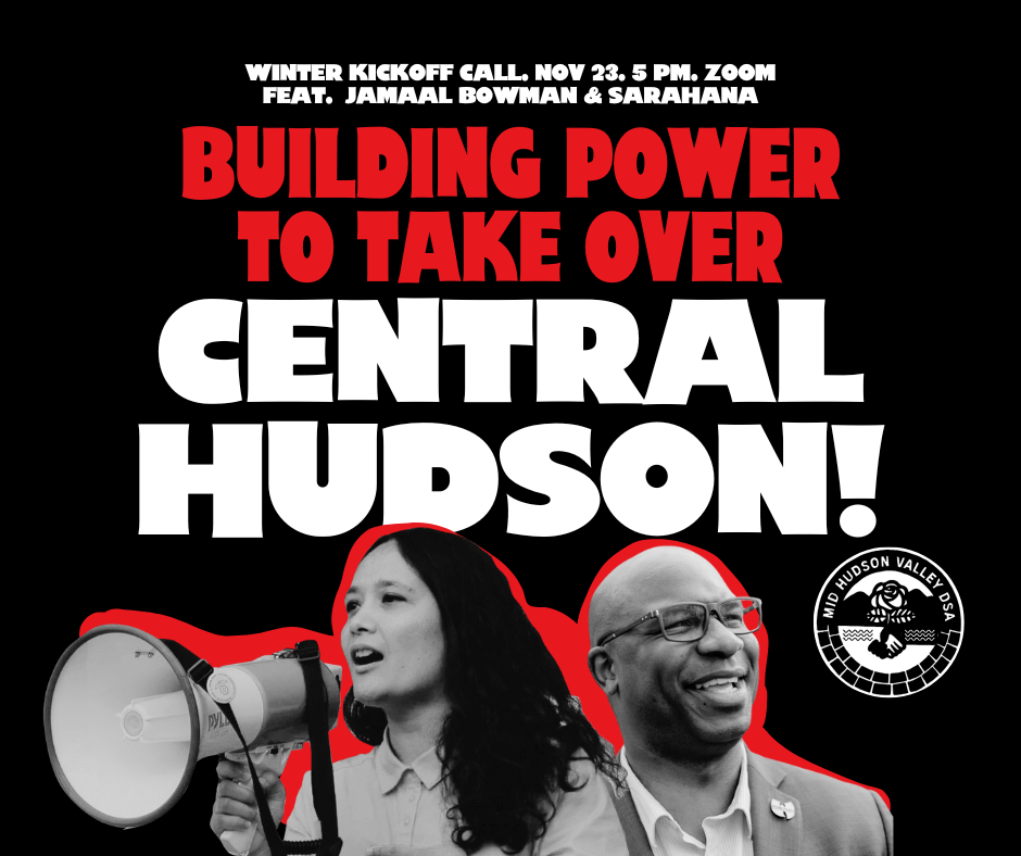 For-profit monopolies like Central Hudson are jacking up rates and failing to deliver a green and reliable grid. But we're on the cusp of being able to change that! Join our Winter Kickoff Call feat. <a href="/sarahana/">Sarahana Shrestha</a> &amp; Jamaal Bowman this Sunday at 5pm! 🚨 RSVP: bit.ly/hvpa-winter-po…