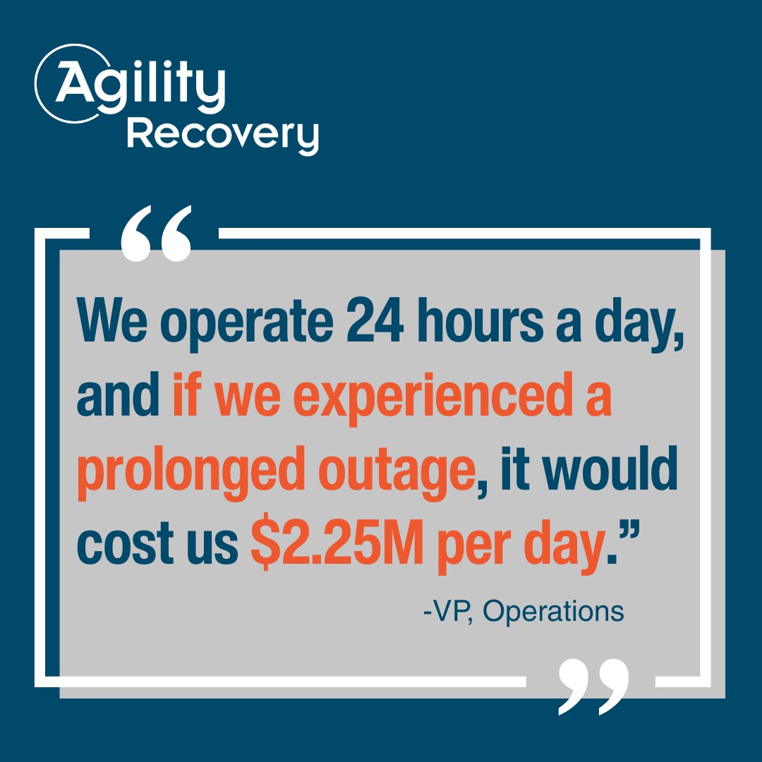 What’s the real cost of downtime? For one Agility member, it’s $2.25M per day.
Agility’s assured backup power keeps your business running when the grid goes down—handling generators, fuel, setup, and monitoring.
Talk to an expert: info.agilityrecovery.com/li-build-my-po…
#BackupPower #Resilience