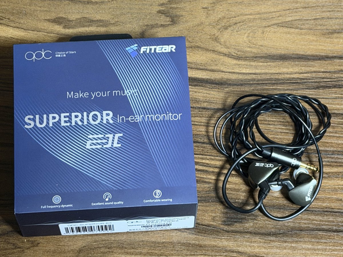 my new gear… qdc SUPERIOR EX qdcとFitEarのコラボで話題になった