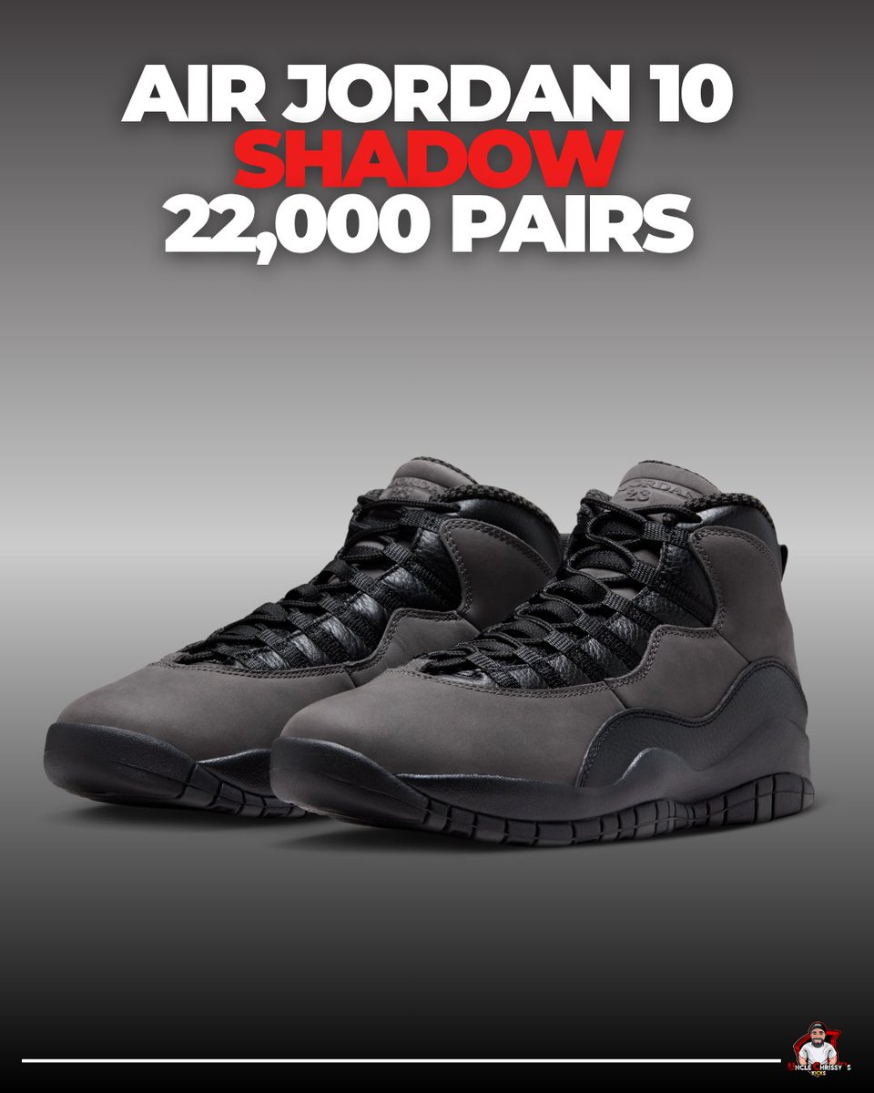 AIR JORDAN 10 SHADOW

More than double the stock we saw for Steels. Good luck!