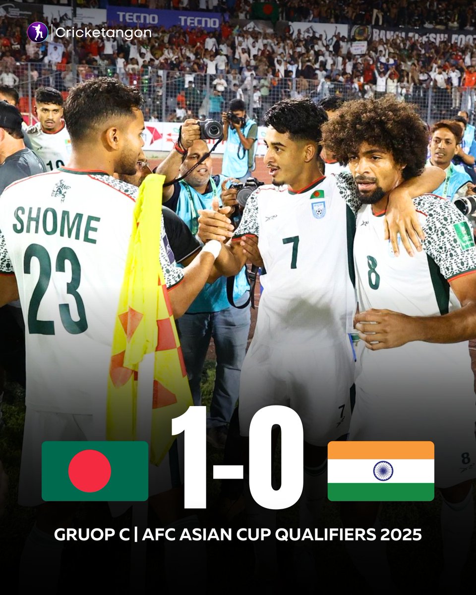 cricketangon's tweet photo. #FootballWatch
Morsalinโs early strike gave Bangladesh the lead, and despite Indiaโs strength on paper, the boys held their nerve to close out a calm, composed 1โ0 win ๐ง๐ฉ
#fblifestyle | #BANvIND https://t.co/ys01jeTxxT