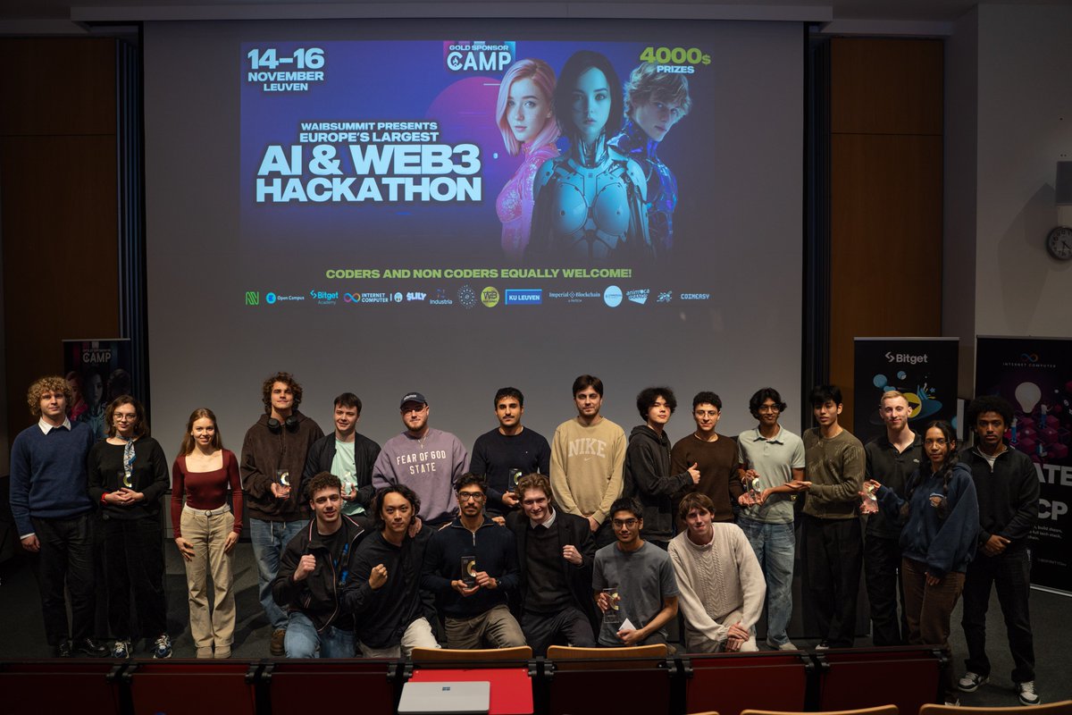 campnetworkxyz's tweet image. Live demos took over the stage at the @waibsummit Hackathon, sponsored by Camp. 🇧🇪

Builders presented projects tackling IP ownership, verifiable provenance, and data autonomy - each leveraging Camp’s Origin SDK.

Full recap below. ↴