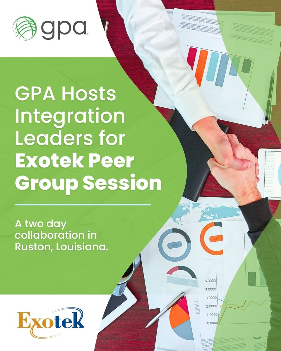 GPAutomation's tweet image. A great two day Exotek Peer Group Meeting in Ruston. Leaders shared open insight on AI, planning, and customer needs. Strong collaboration all around.

Learn more: global-business.net/post/gpa-hosts…

#SystemIntegration #IndustryInsights