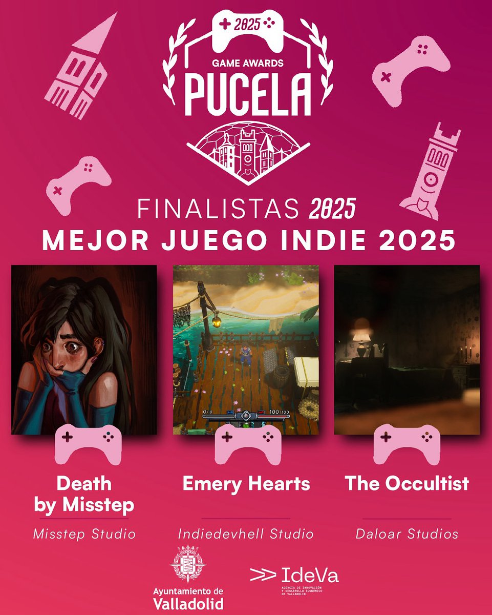haishogames's tweet image. Emery Hearts nominado a mejor indie en los #PucelaGameAwards 2025!
Como desarrollador en solitario es un auténtico honor estar al lado de esos 2 juegazos. ¡¡Gracias!!