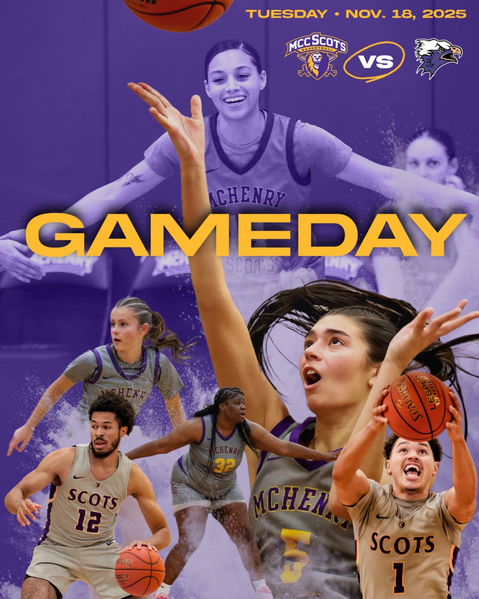 MCCScots's tweet photo. Scot's 🏀 bring their energy to Illinois Valley today,
their last game prior to 🦃 Thanksgiving break🍗
Women ⏰ 5:30p Men ⏰ 7:30pm 
#ScotPride #letsgo #NJCAAbasketball https://t.co/pO7N4jNhF9
