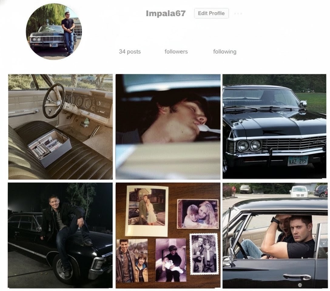 spn_aesthetic's tweet image. If dean Winchester had an instagram account