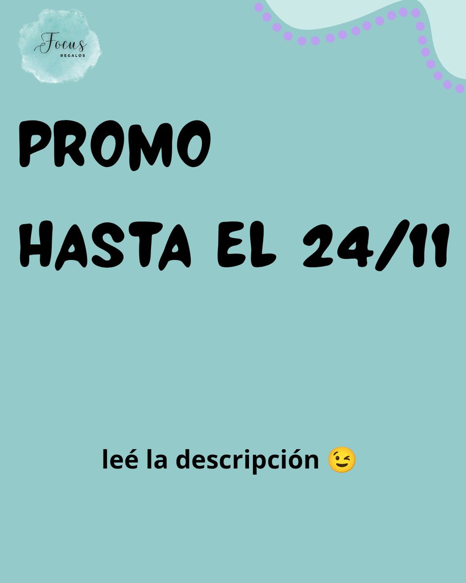 LANZAMOS PROMO POR TIEMPO LIMITADO ⚠️

1️⃣ 20 stickers 5x5cm redondos o cuadrados 💸 $12.000
2️⃣ 40 stickers 5x5cm redondos o cuadrados 💸 $16.000

Y
3️⃣ 200 tarjetas personales simple faz 💸 $26.000

Instagram.com/focus_regalos
.