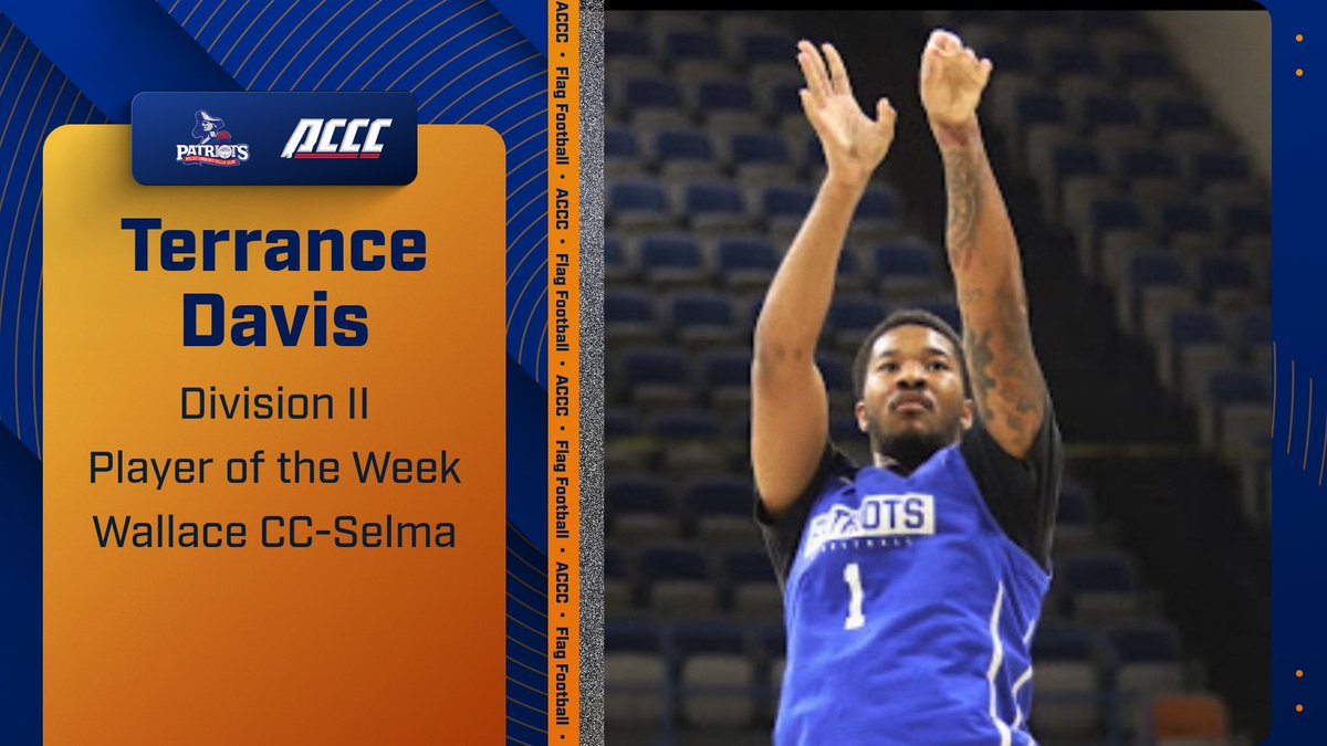 Congratulations to Terrance Davis of <a href="/WCCSMBB/">WCCS Men’s Basketball</a> on being named <a href="/acccathletics/">ACCC</a> Division II Men's Basketball Player of the Week.