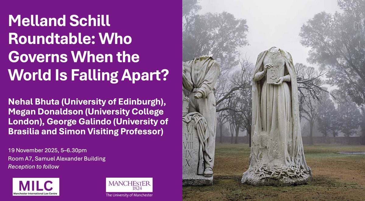 law_uom's tweet image. As a result of Professor George Galindo’s visit, the @MILC_UoM will host a series of events focused on governance during times of intersecting crises, the importance of alternative normative orders, and career pathways in international law.