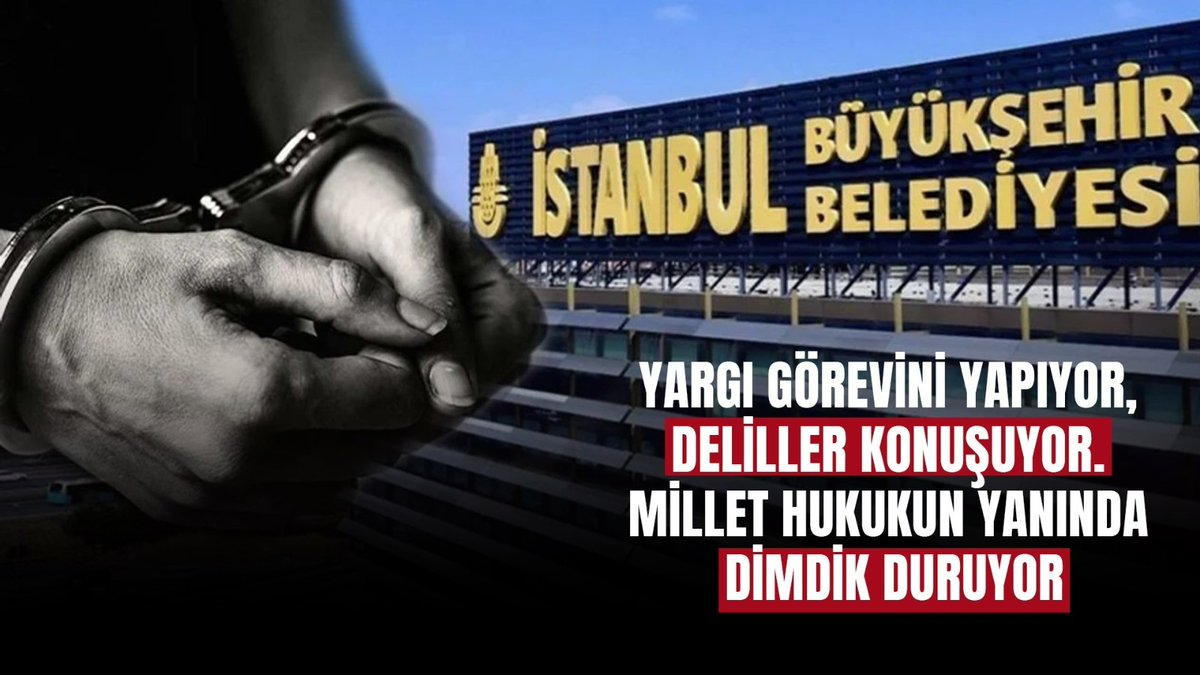 Mesele siyaset değil, mesele vatanın geleceği!

İBB'deki yolsuzluk, rüşvet, ihaleye fesat ve suç örgütü yapılanmaları ortaya çıkarken; millet “artık yeter” dedi.
Yargı görevini yapıyor, deliller konuşuyor. Millet ise hukukun yanında dimdik duruyor.

#EkoSistemHesapVeriyor
