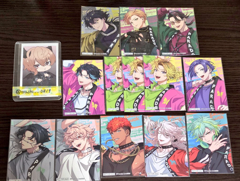 ParadoxLive パラライ DopeBox ドプボ 現地 特典ステッカー 交換

求…夏準 珂波汰 那由汰 京 甘太郎

譲…アレン 直明 匋平 四季 依織 善 紗月 玲央 晴臣 東夏 忠成 憧吾 斗真 葵 イツキ ロクタ 凌牙 紫音 賢太

郵送希望
纏めての方優先
難しいと思いますがよろしくお願いいたします