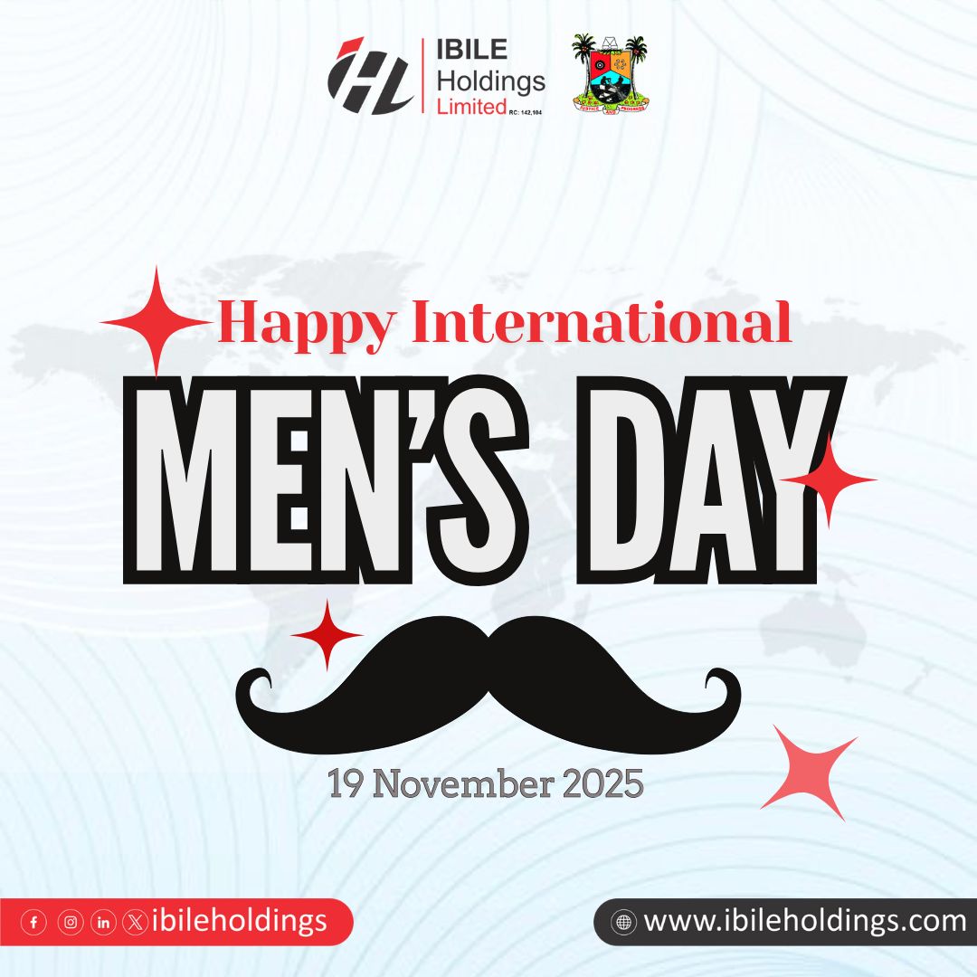 Happy International Men’s Day!
Here’s to supporting men’s well-being, mental health, and positive role models. 📷
#InternationalMensDay #MensDay #MensHealth #PositiveMasculinity #SupportMen #MensMentalHealth #ibileholdings #ibileholdingslimited #ibile2025