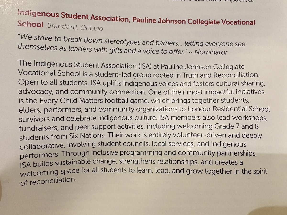 jsmitheducation's tweet image. We are very proud of our Indigenous Student Association for WINNING the YMCA Peace Medal in the Youth Category today! Thank you to all the students and teacher leaders for all your hard work that makes our PJCVS community so much more positive and vibrant! @GEDSB @PJCVSPrincipal