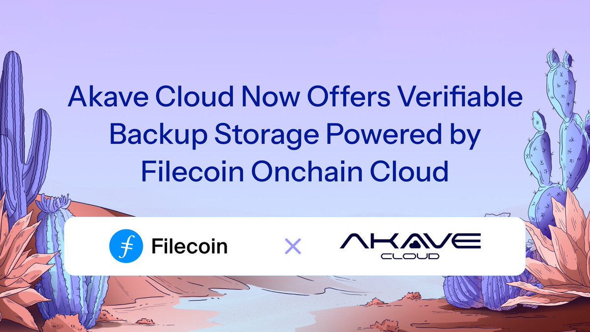 akavenetwork's tweet image. Today marks a major milestone for decentralized infrastructure: Filecoin Onchain Cloud has officially launched, and Akave is one of the first integrations.

Akave Cloud now offers verifiable warm storage powered by @Filecoin &apos;s new onchain PDP layer, bringing decentralized tiered…